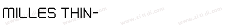 Milles Thin字体转换